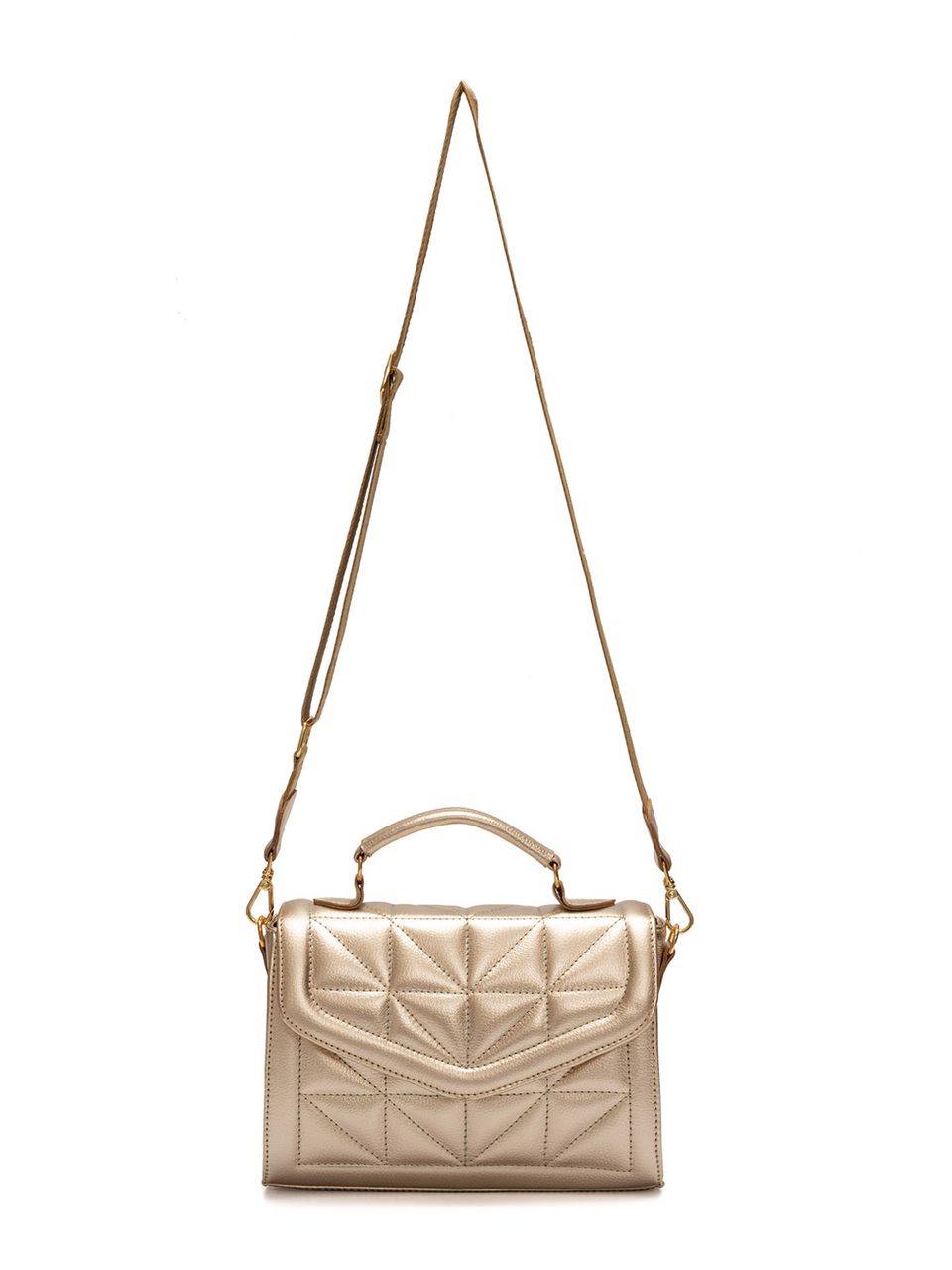 Bolsa de Couro Transversal Griffazzi Ouro