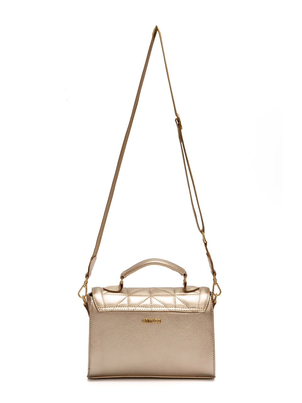 Bolsa de Couro Transversal Griffazzi Ouro