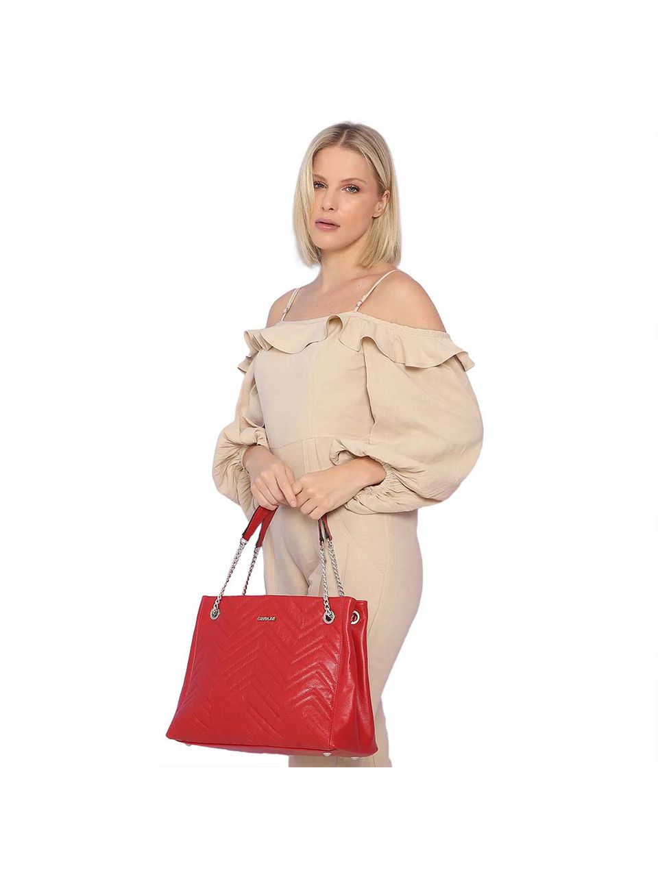 Bolsa Couro Griffazzi Vermelha