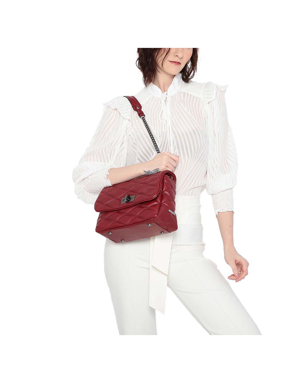 Bolsa de Couro Griffazzi Bordô