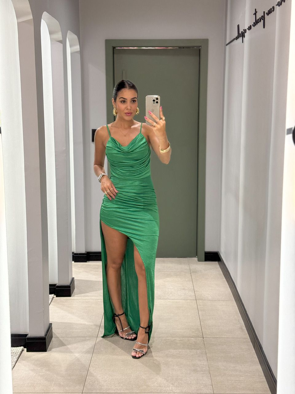 VESTIDO GERMANA VERDE - 0004890005 - ISABELA MENEZES