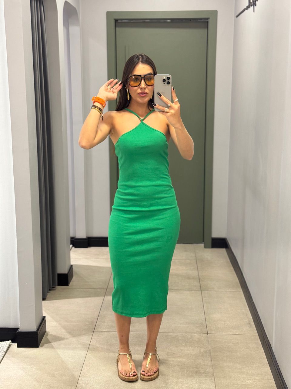 VESTIDO MELISSA VERDE - 0014090005 - ISABELA MENEZES