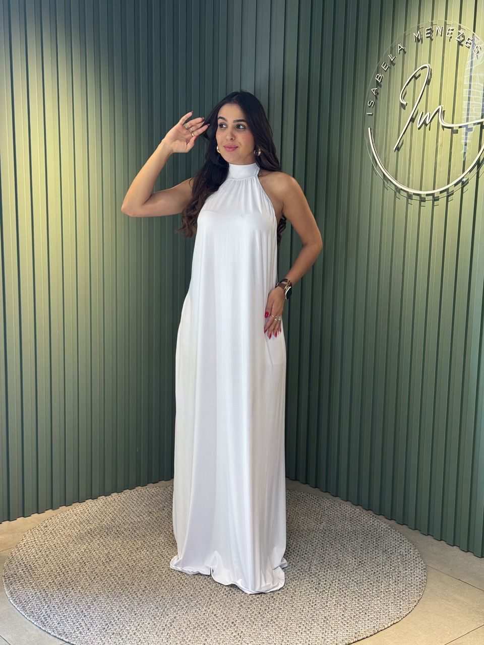 VESTIDO LONGO LENITA BRANCO - 0009320002 - ISABELA MENEZES