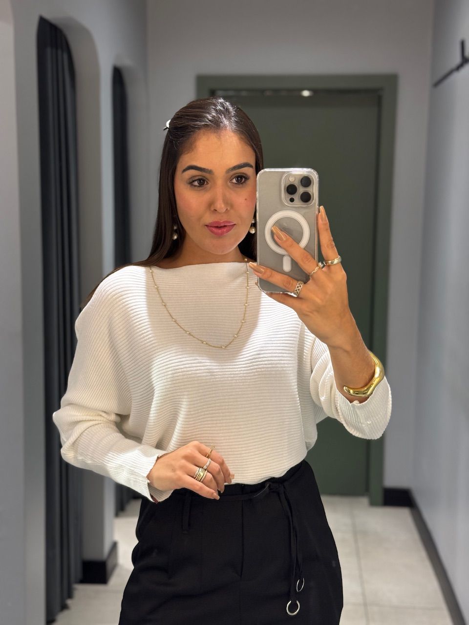 BLUSA ELIANA TRICOT OFF WHITE - 0013280003 - ISABELA MENEZES