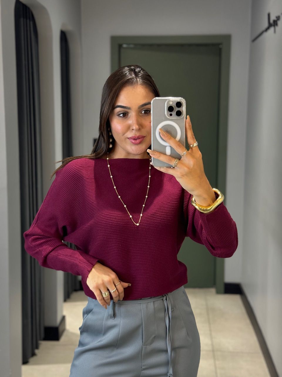 BLUSA ELIANA TRICOT MARSALA - 0013280056 - ISABELA MENEZES