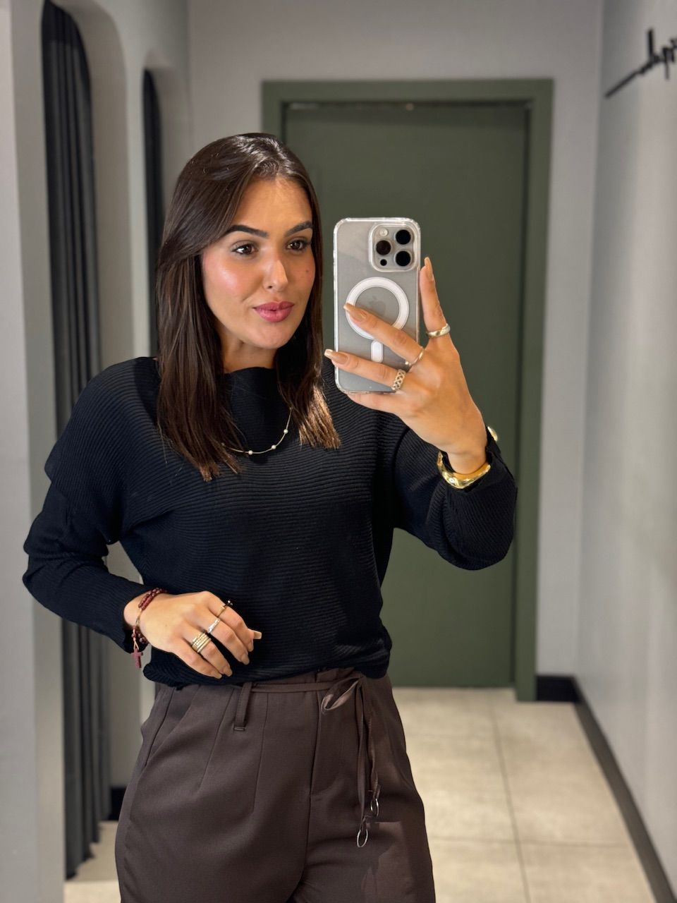 BLUSA ELIANA TRICOT PRETO - 0013280004 - ISABELA MENEZES