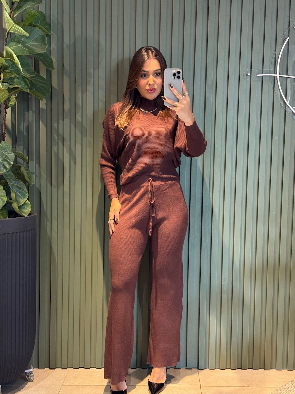 CONJUNTO MANUELA TRICOT MARROM - 0013270020 - ISABELA MENEZES
