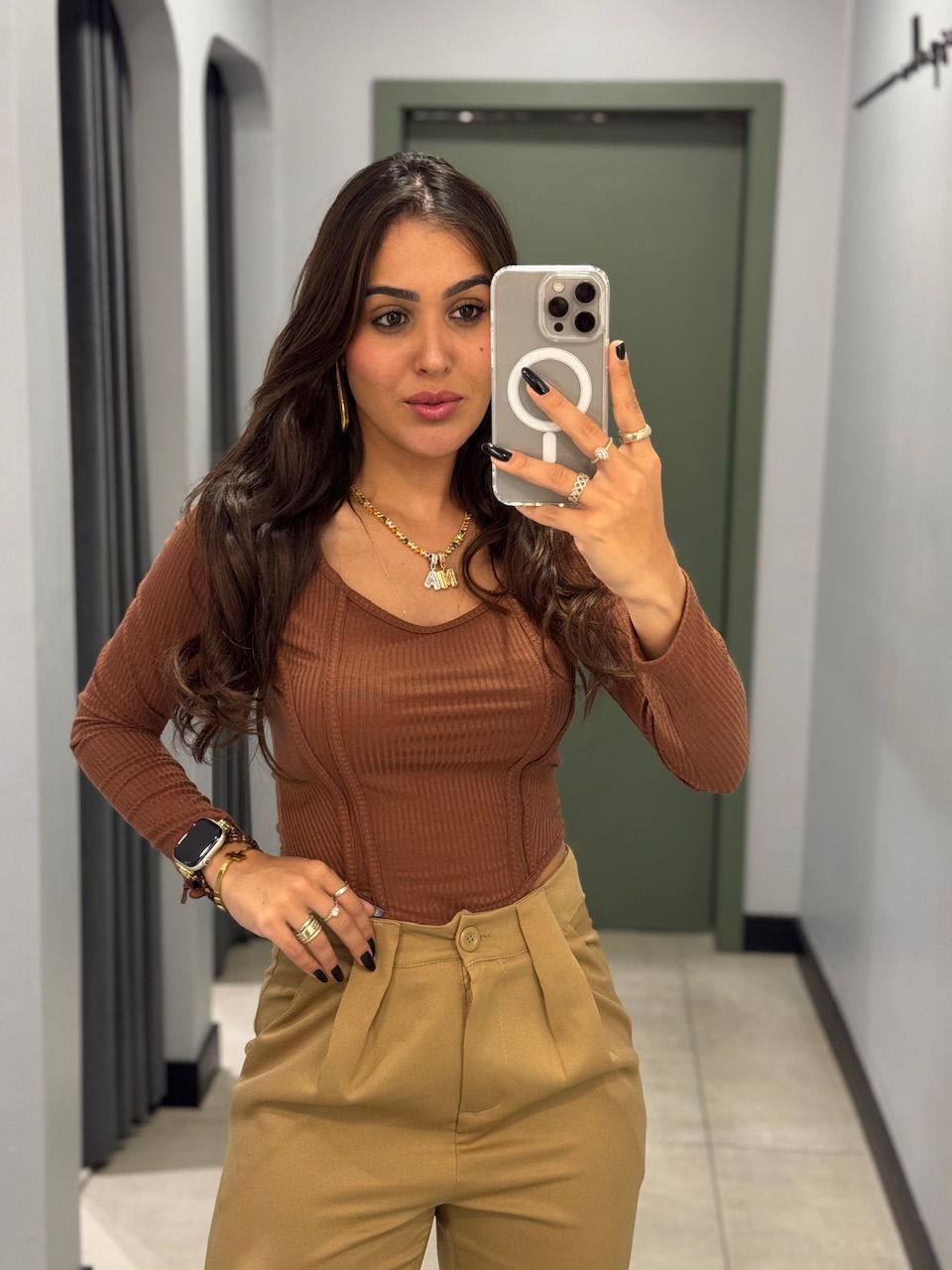 CROPPED VIES CANELADO MARROM - 0001770020 - ISABELA MENEZES