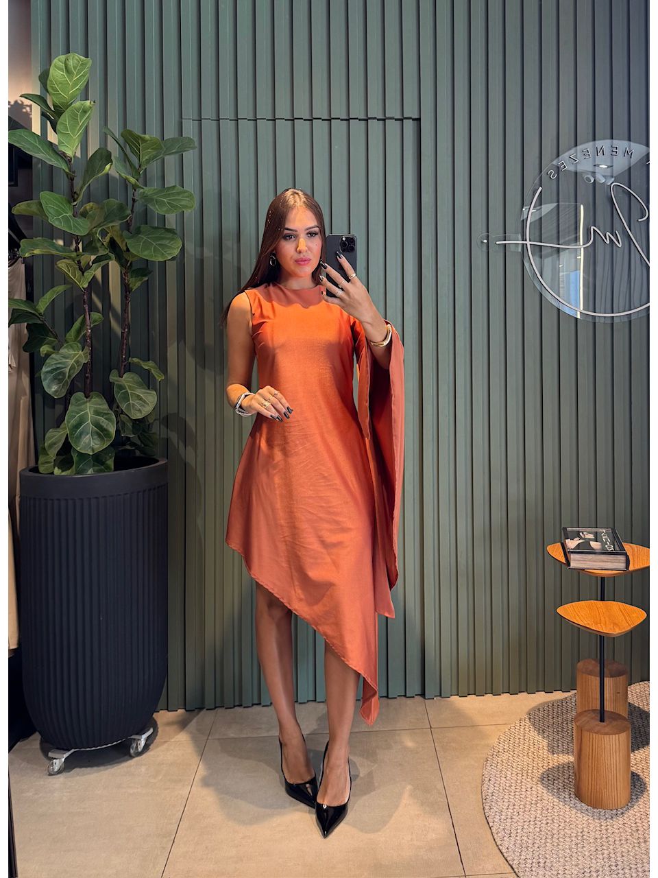 VESTIDO GISELE TERRA COTA - 0012480021 - ISABELA MENEZES