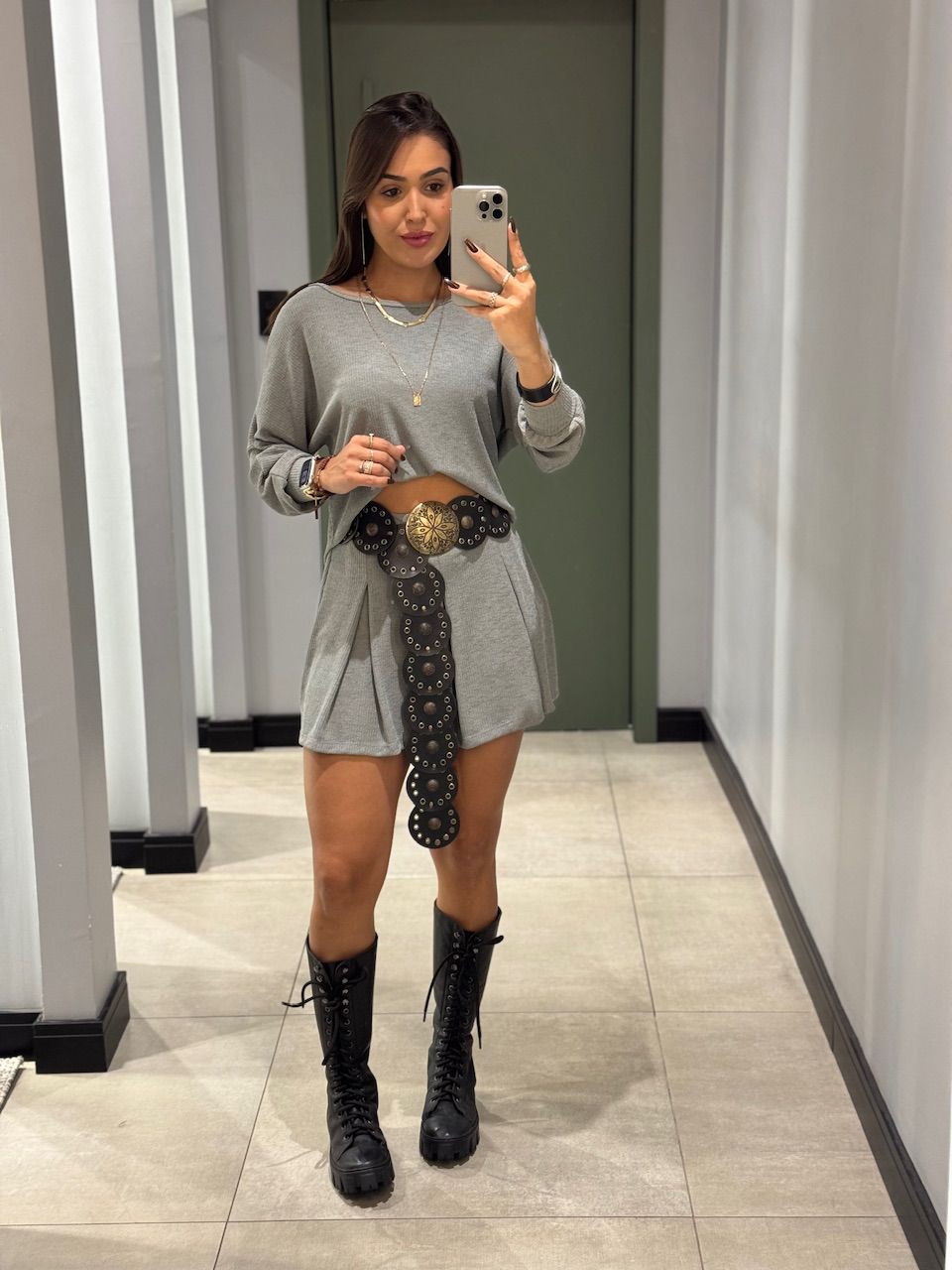 CONJUNTO JULIA CANELADO CINZA - 0008540121 - ISABELA MENEZES