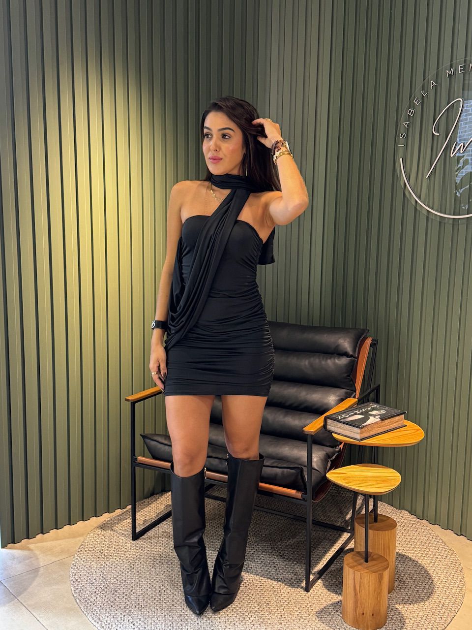 VESTIDO LUNA CACHECOL PRETO - 0013200004 - ISABELA MENEZES