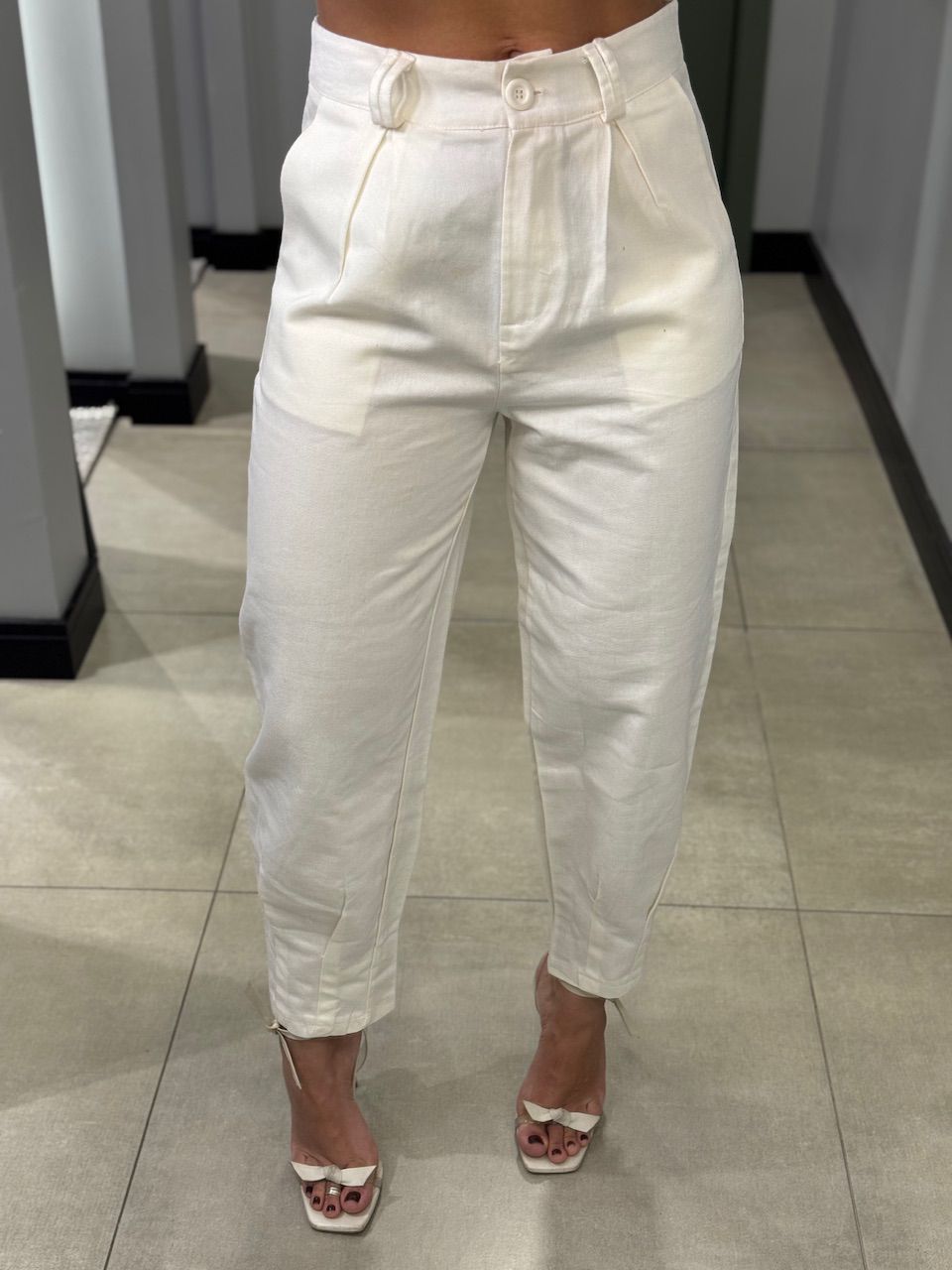 CALÇA SARJA JOGGER BRANCO - 0001530002 - ISABELA MENEZES