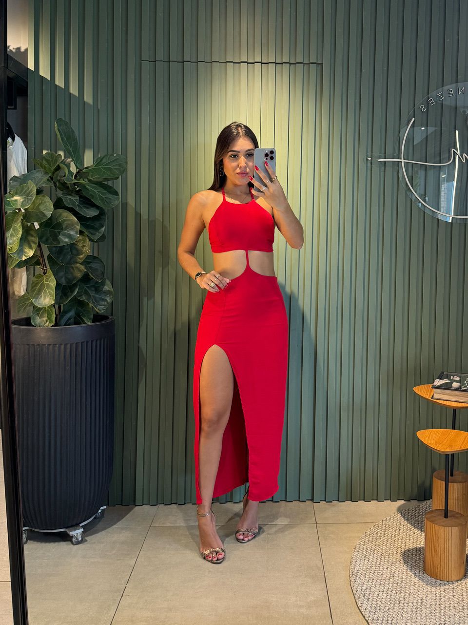 VESTIDO NORA VERMELHO - 0004190044 - ISABELA MENEZES