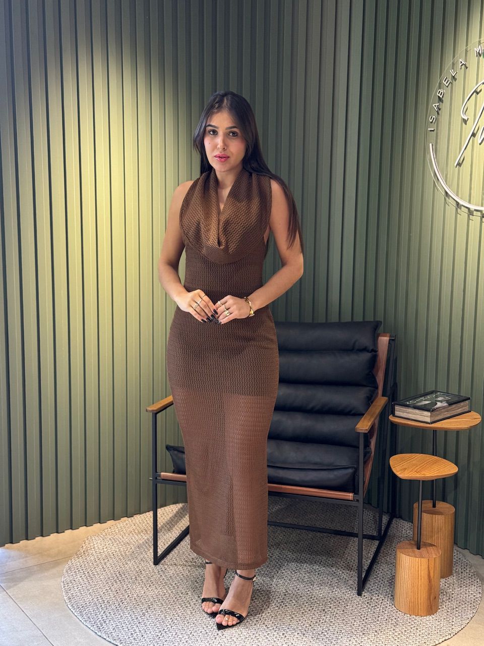 VESTIDO ALICEA MARROM - 0013680020 - ISABELA MENEZES
