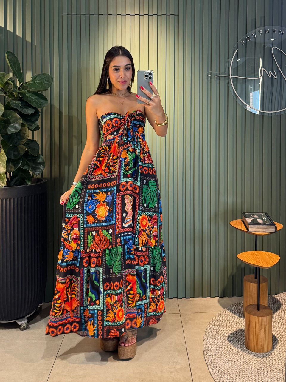 VESTIDO LONGO TALIA PRETO EST BORBOLETA - 00066302... - ISABELA MENEZES