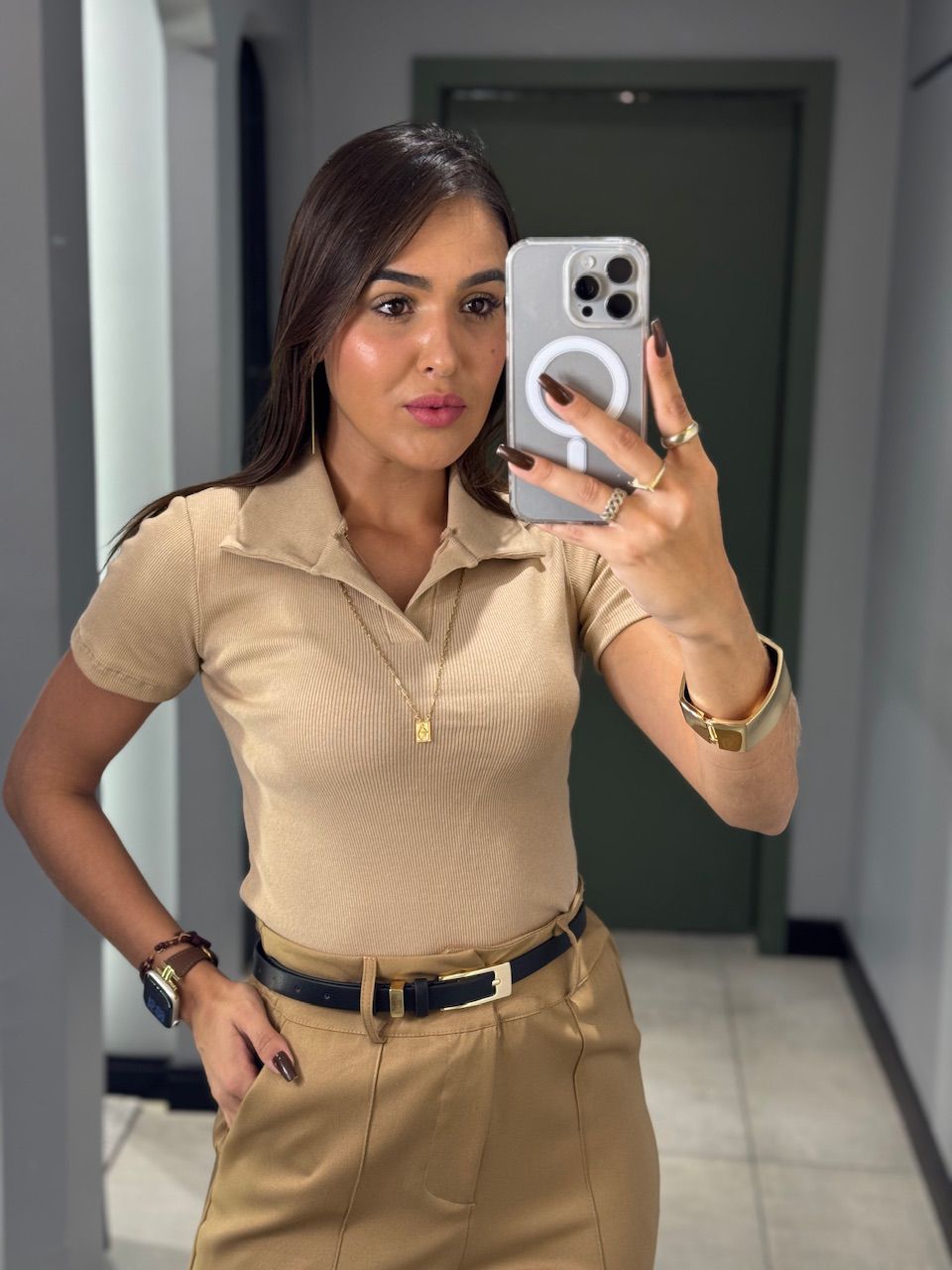 BABY LOOK POLO ANA NUDE - 0010200010 - ISABELA MENEZES