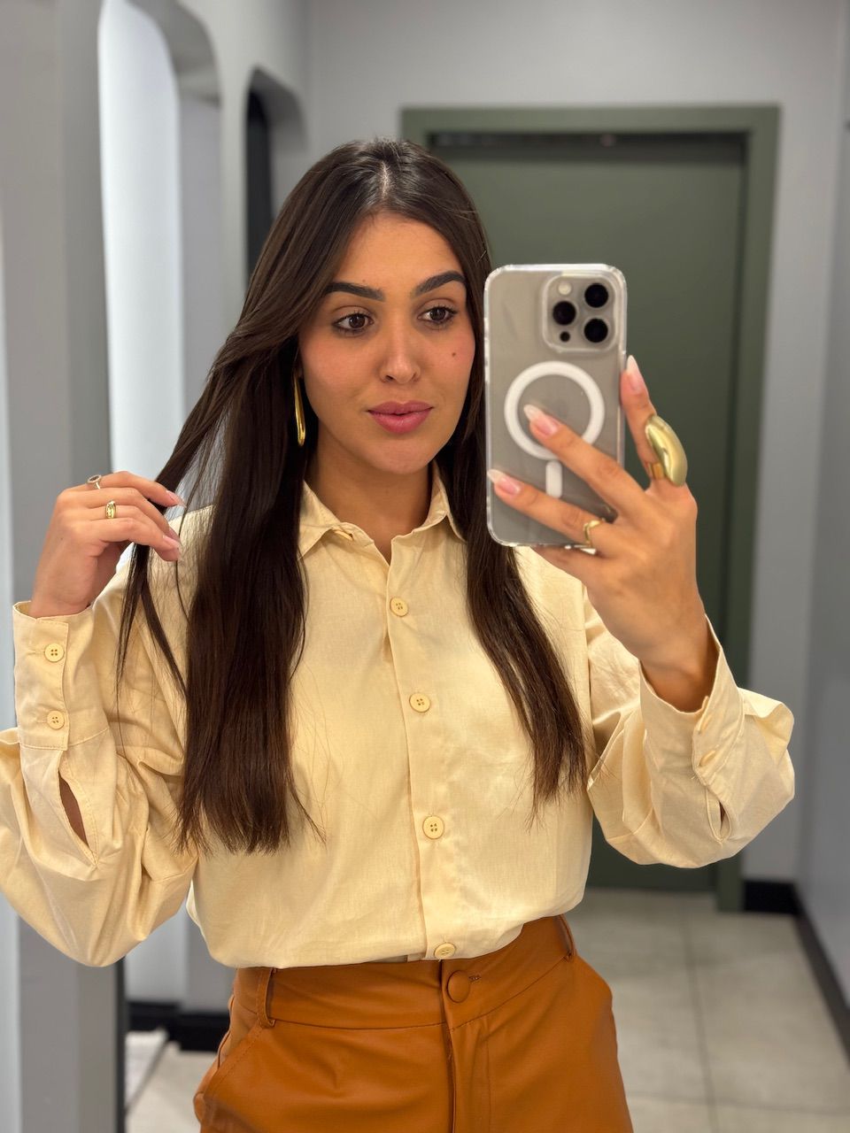 CAMISA MONIQUE NUDE - 0014200010 - ISABELA MENEZES