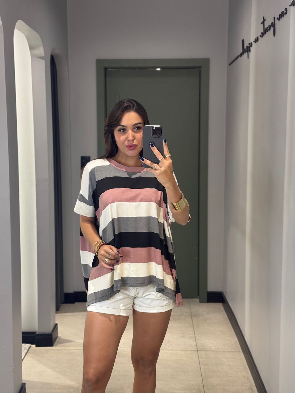 BATA LISTRADA LISTRADO COM ROSA - 0007840100 - ISABELA MENEZES