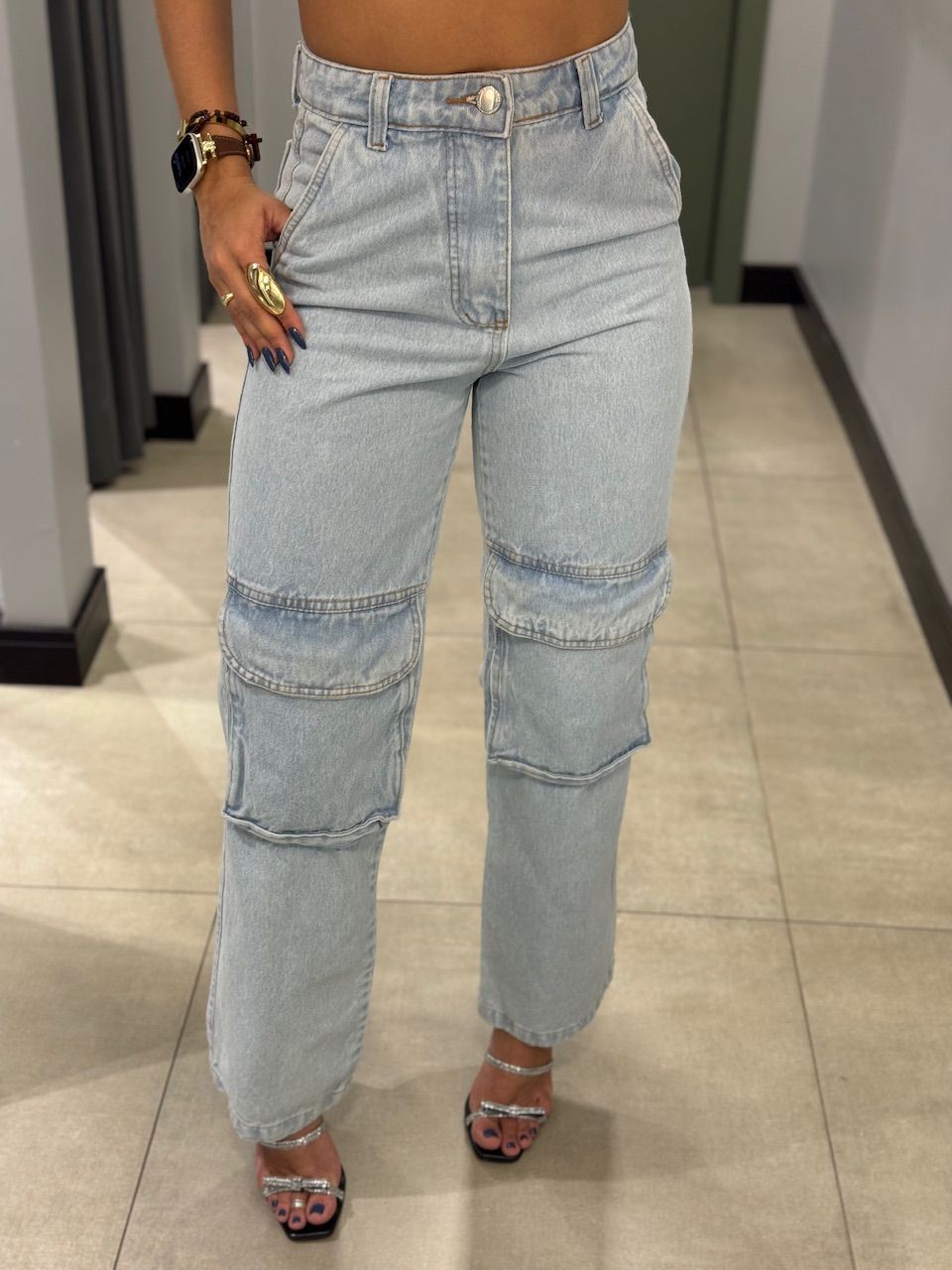 WIDE LEG CARGO MILA JEANS - 0014260001 - ISABELA MENEZES