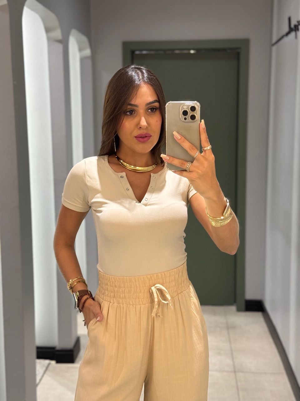 BABY LOOK LIA CREME - 0013020054 - ISABELA MENEZES