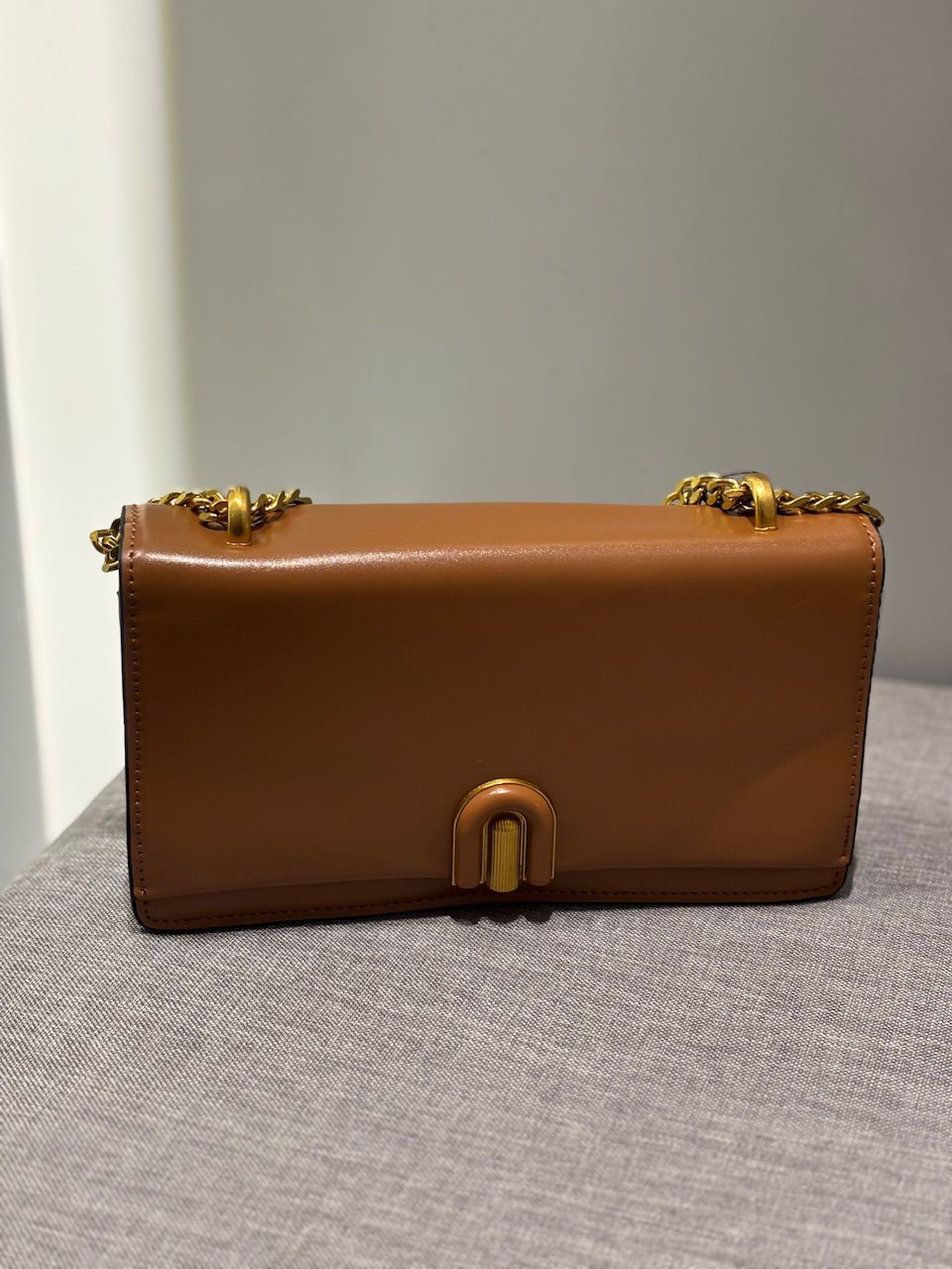 BOLSA RETANGULAR CORRENTE MARROM - 0012680020 - ISABELA MENEZES