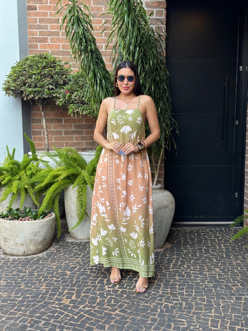 VESTIDO VANESSA BICOLOR VERDE - 0014540005 - ISABELA MENEZES