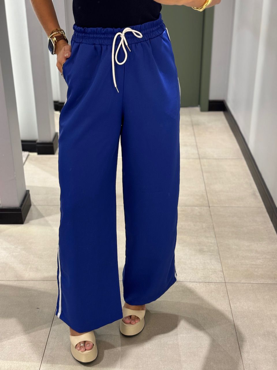 CALÇA TRACK PANTS AZUL - 0009780033 - ISABELA MENEZES