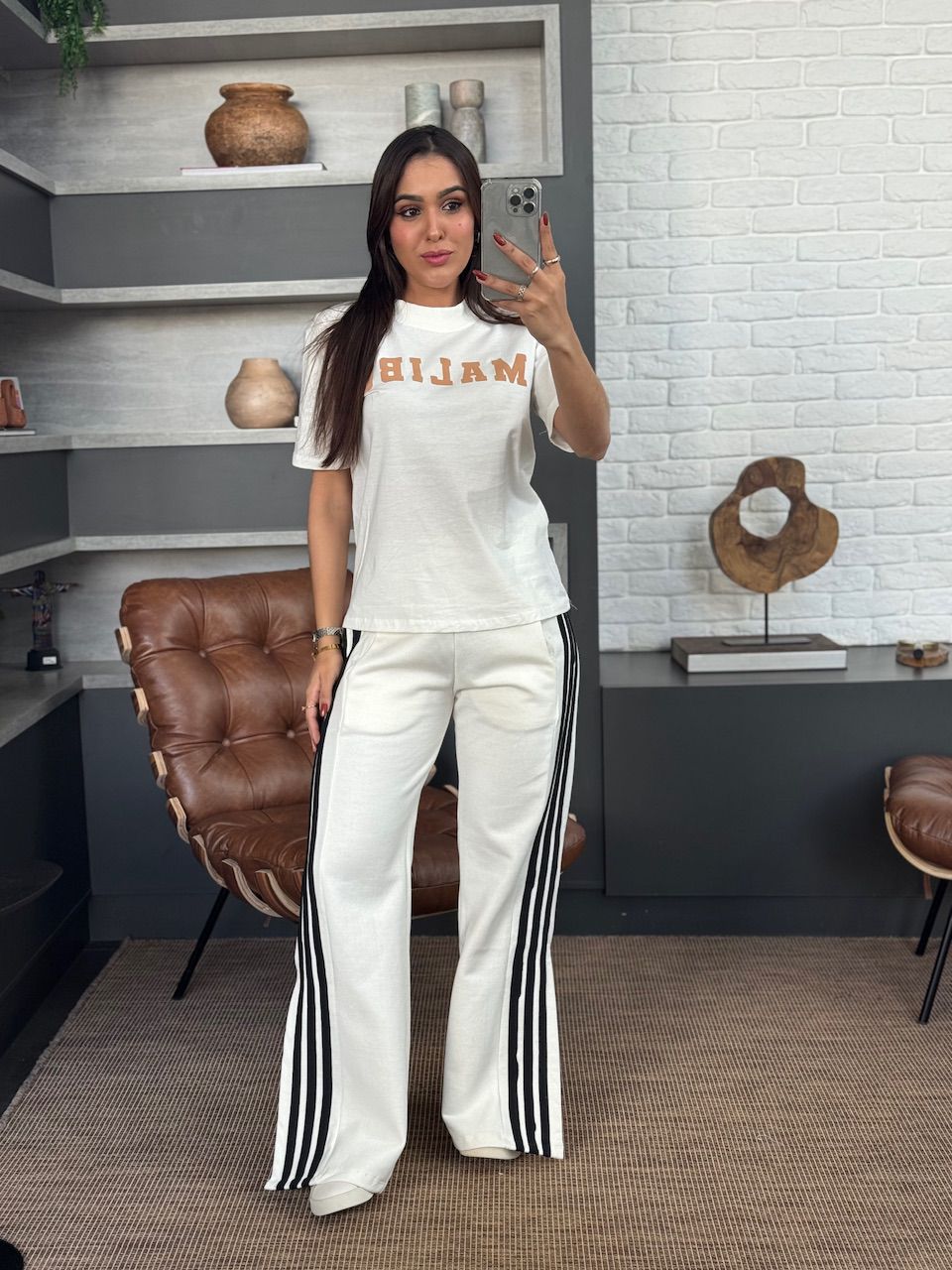 CALCA ADIDAS PANTALONA BRANCO - 0013780002 - ISABELA MENEZES