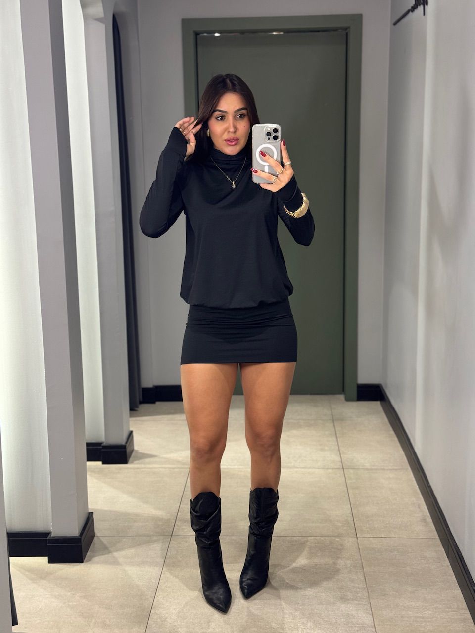 VESTIDO ELISA COSTAS ABERTAS PRETO - 0013480004 - ISABELA MENEZES