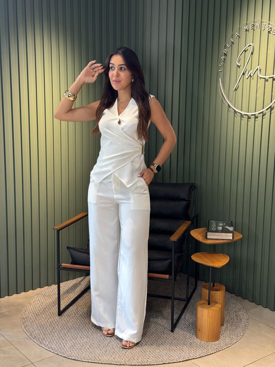 CONJUNTO CECILIA ALFAIATARIA OFF WHITE - 001445000 - ISABELA MENEZES