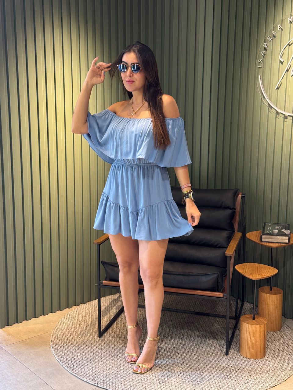 VESTIDO PIETRA AZUL - 0014550033 - ISABELA MENEZES