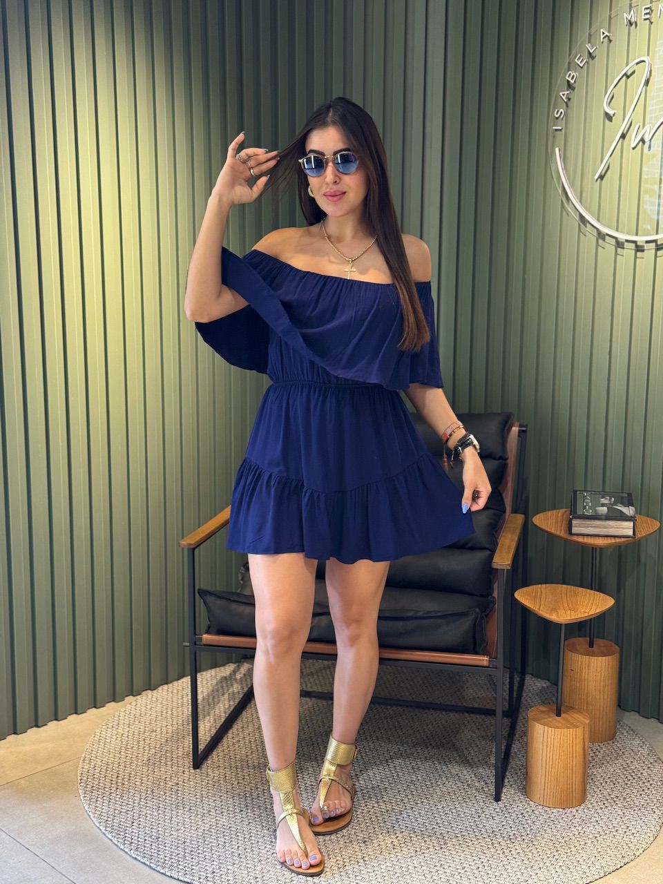 VESTIDO PIETRA AZUL MARINHO - 0014550145 - ISABELA MENEZES