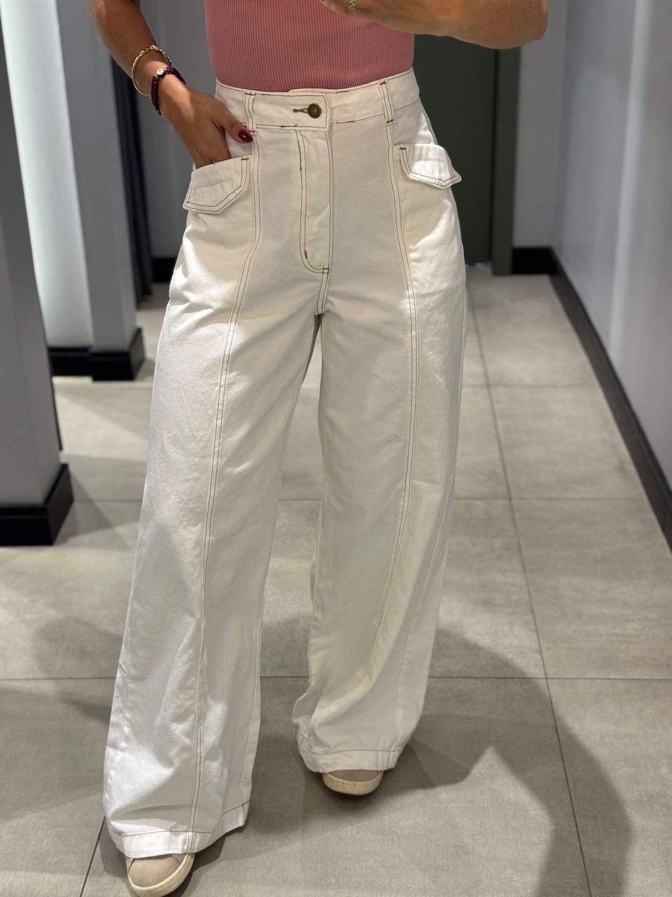 WIDE LEG MARA JEANS OFF - 0013440143 - ISABELA MENEZES