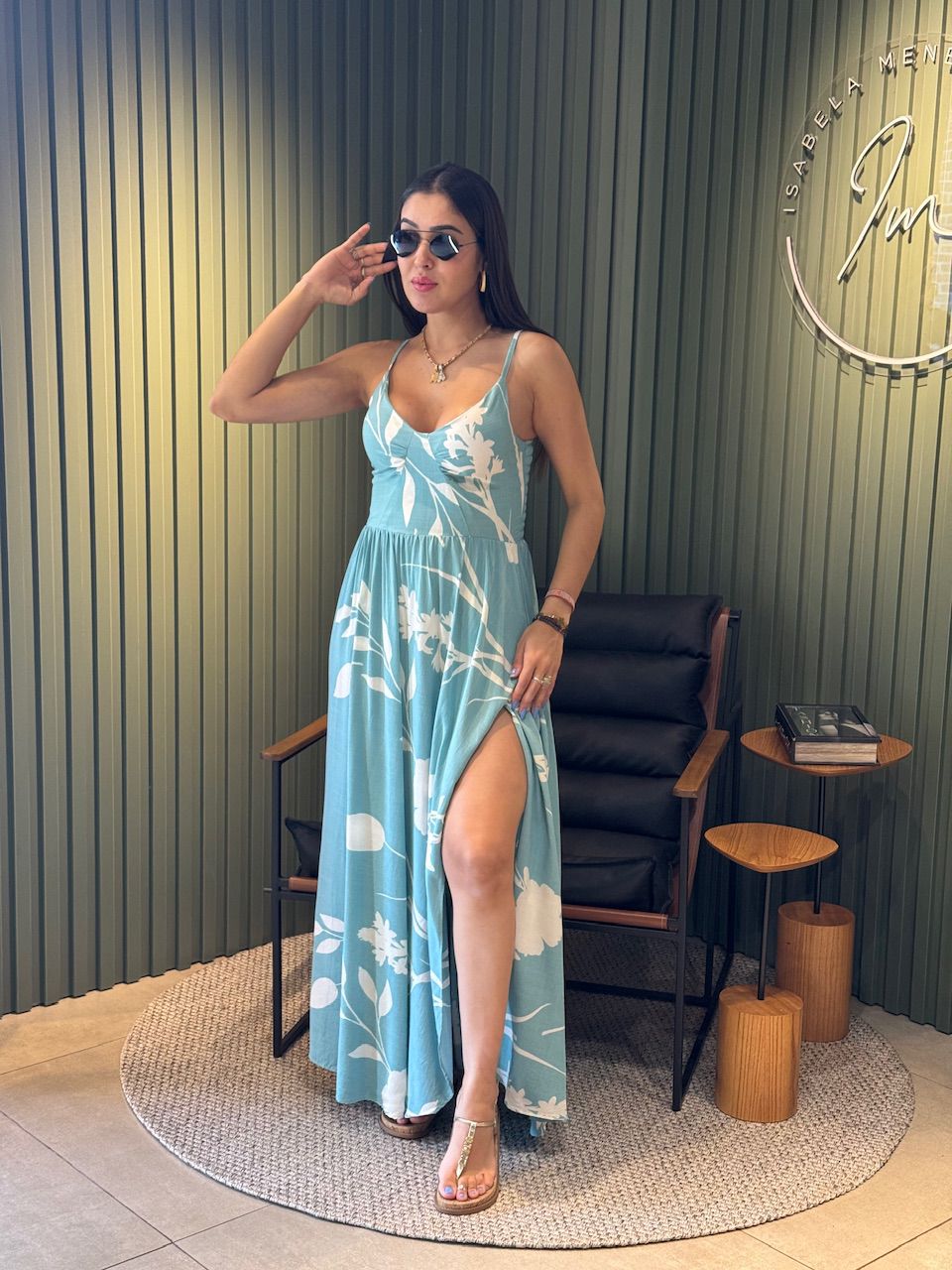 VESTIDO BETHANIA AZUL - 0014570033 - ISABELA MENEZES