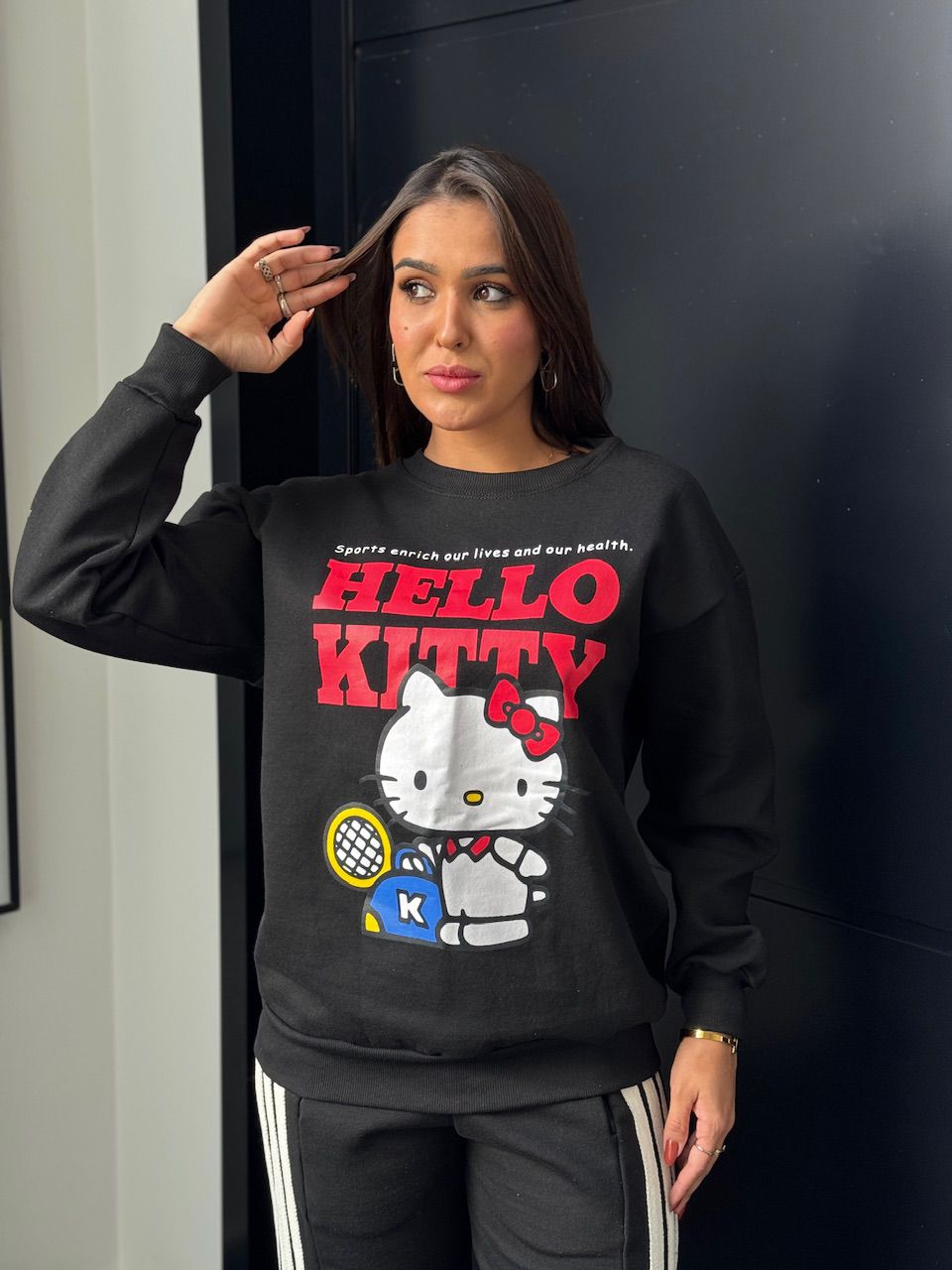 MOLETOM HELLO KITTY PRETO - 0013750004 - ISABELA MENEZES