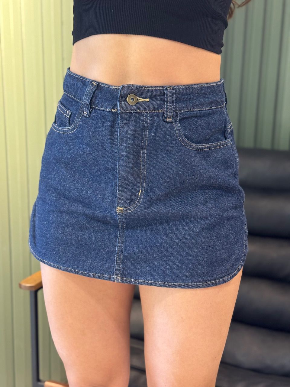 SHORT SAIA DENIM JEANS ESCURO - 0010400142 - ISABELA MENEZES