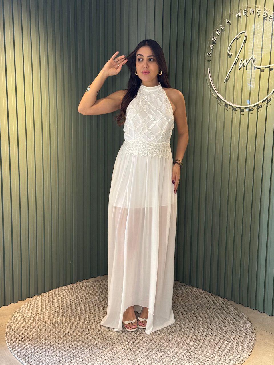 VESTIDO TATY TULE BRANCO - 0006480002 - ISABELA MENEZES