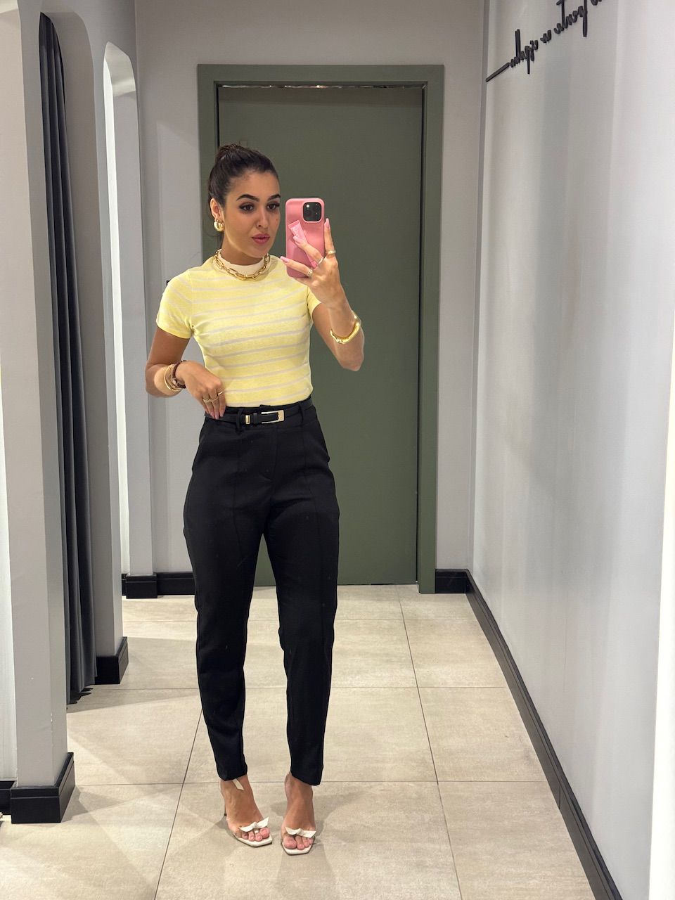 BABY LOOK LISTRADA AMARELO BEBE - 0010220177 - ISABELA MENEZES