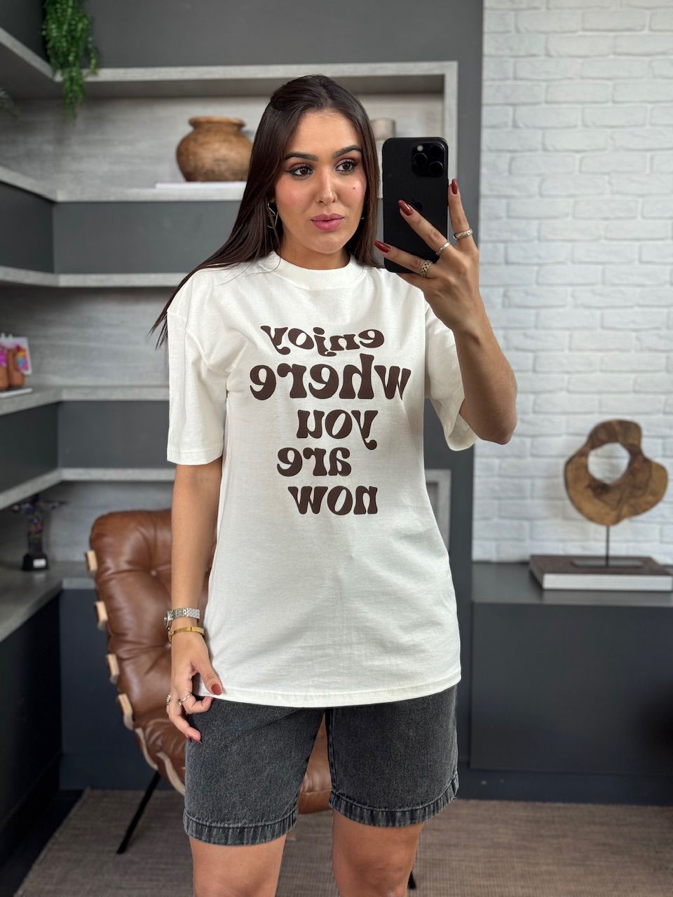 MAX T-SHIRT ENJOY WHERE OFF WHITE - 0014010003 - ISABELA MENEZES