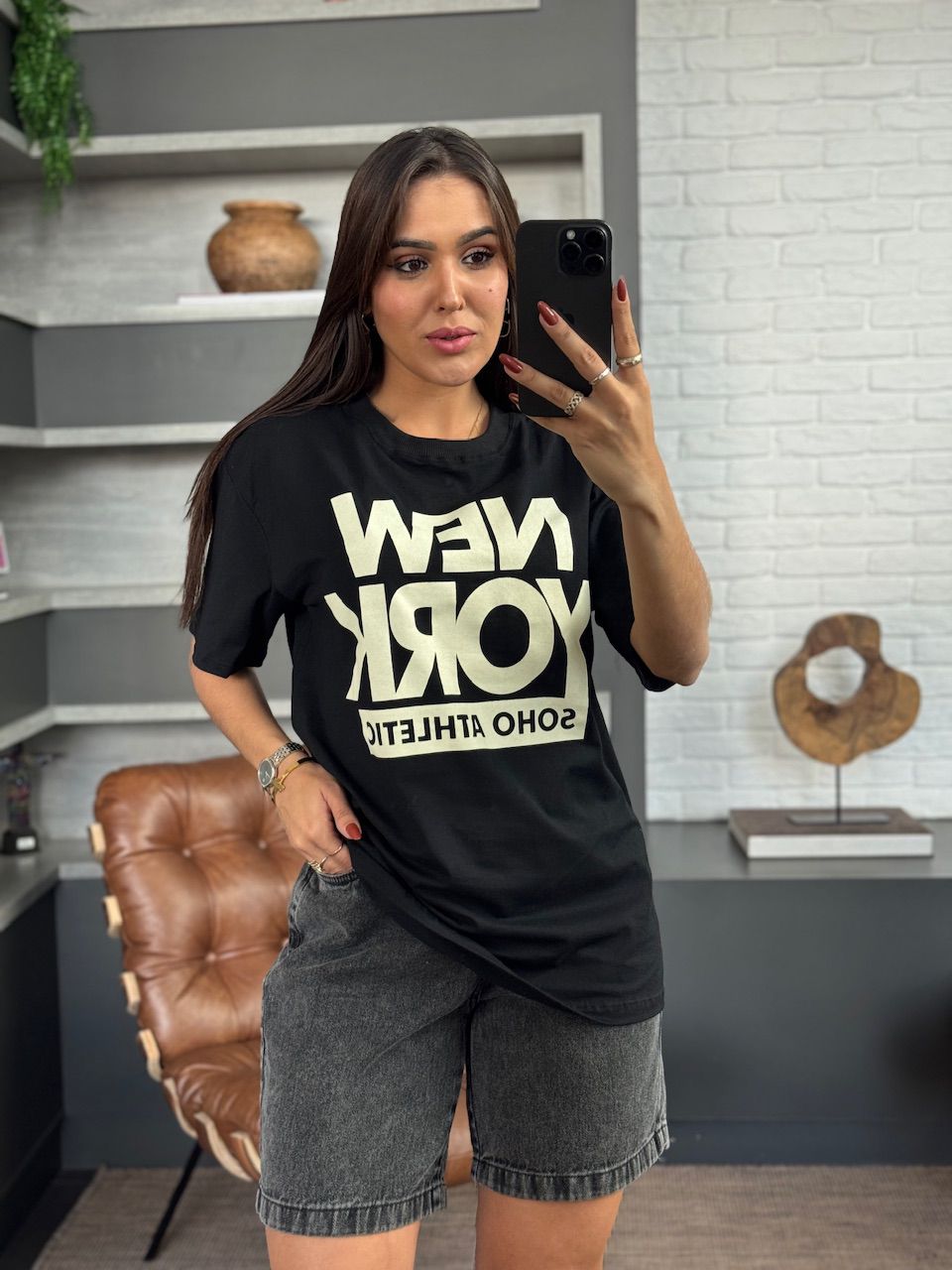 MAX T-SHIRT NEW YORK PRETO - 0013970004 - ISABELA MENEZES