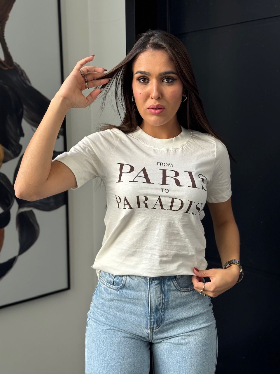 T-SHIRT FROM PARIS OFF WHITE - 0013810003 - ISABELA MENEZES