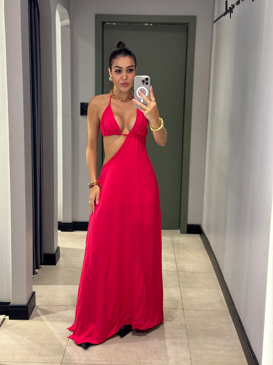 VESTIDO LARI VERMELHO - 0013160044 - ISABELA MENEZES