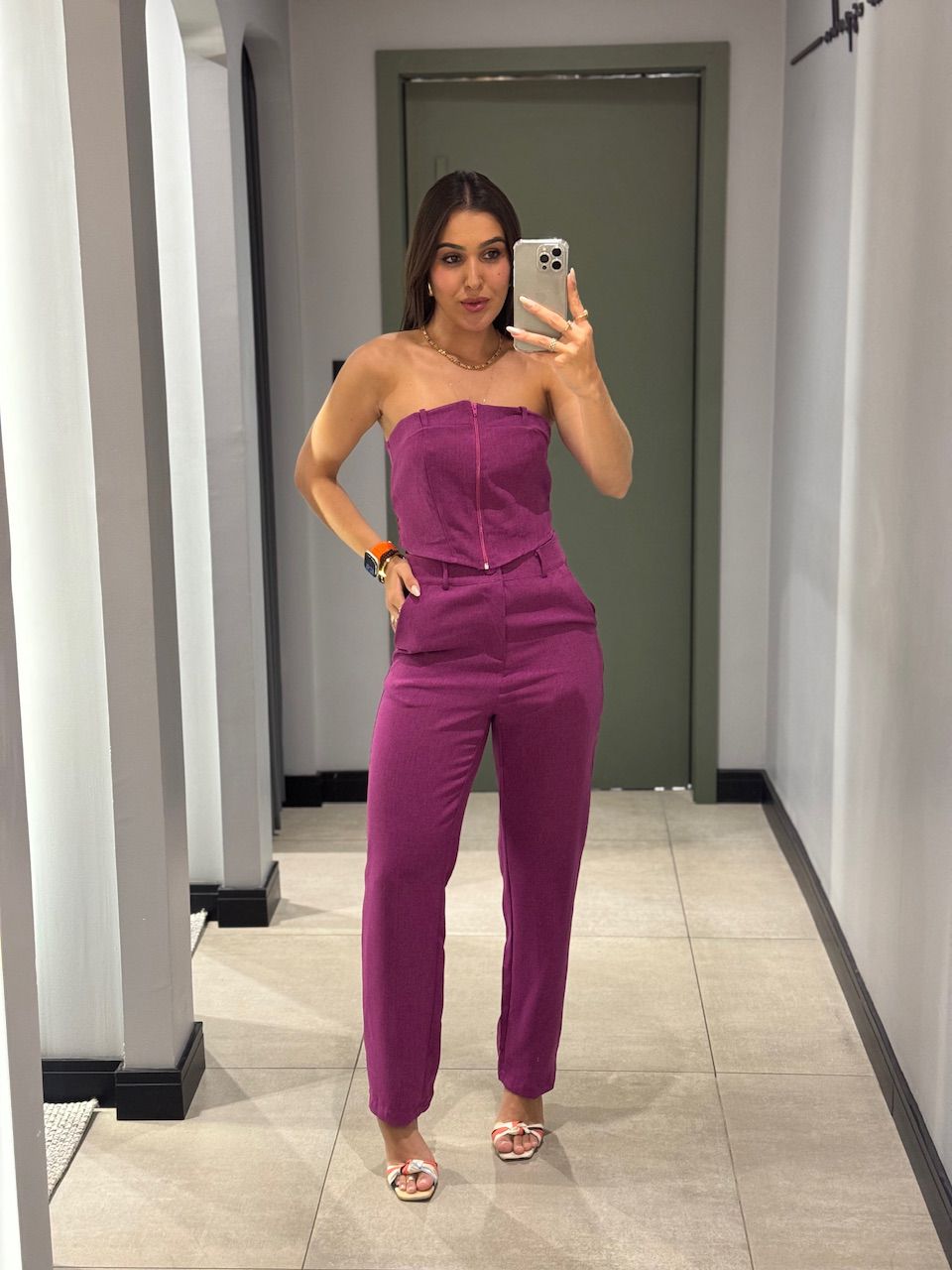 CONJUNTO JULIANA ALFAIATARIA FUCSIA - 0014070057 - ISABELA MENEZES