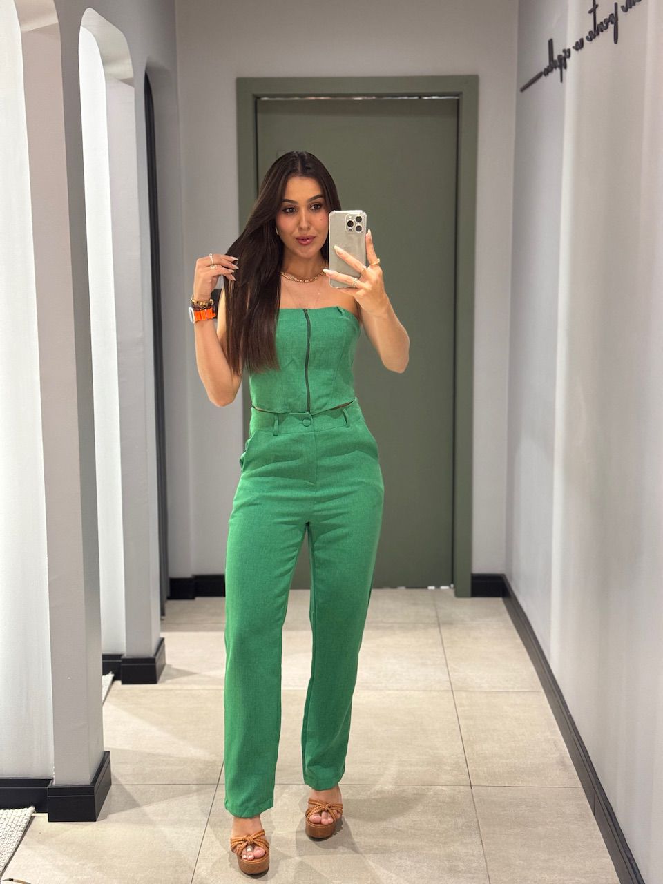 CONJUNTO JULIANA ALFAIATARIA VERDE - 0014070005 - ISABELA MENEZES