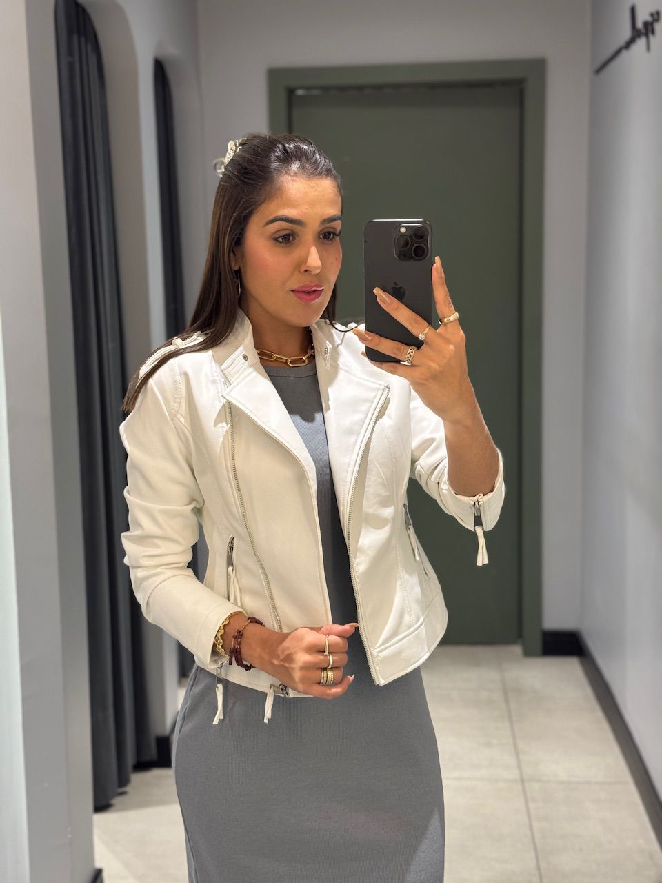 JAQUETA COURO BRANCO - 0001490002 - ISABELA MENEZES