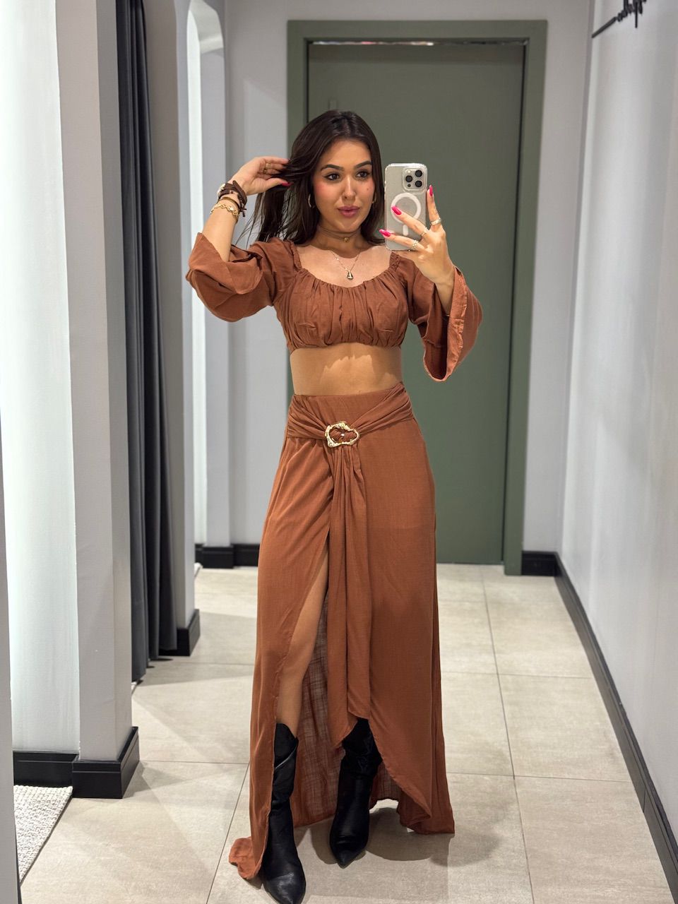 CONJUNTO ISABELA BOHO TERRA COTA - 0013650021 - ISABELA MENEZES