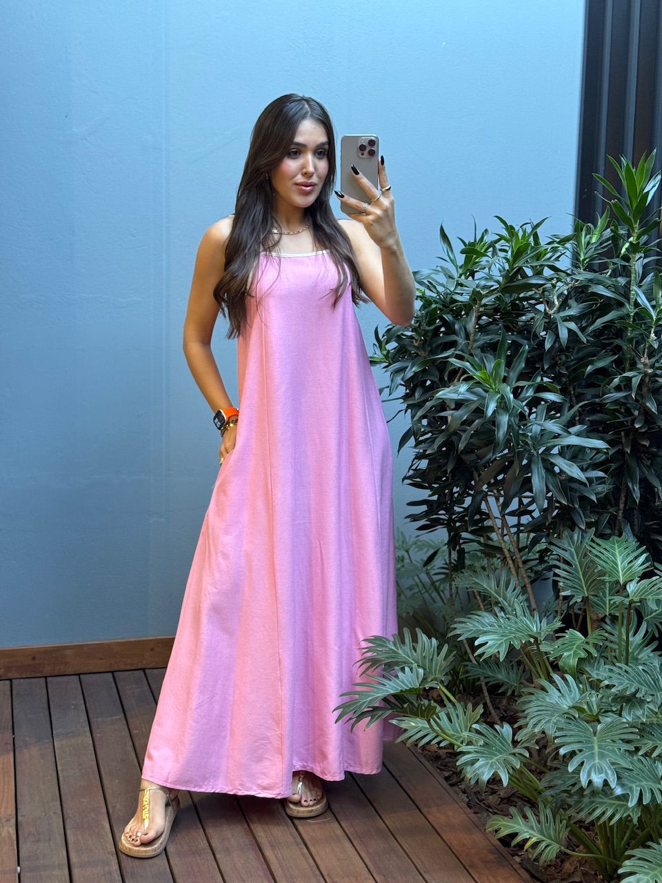 VESTIDO MILENA LONGO ROSA - 0014100022 - ISABELA MENEZES
