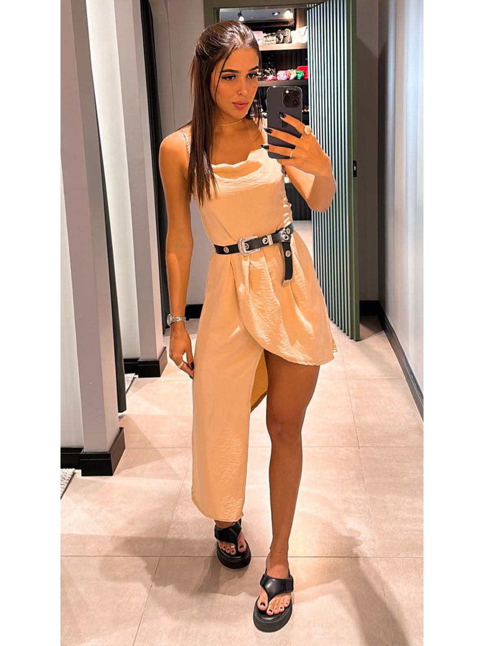 VESTIDO CRIS NUDE - 0004180010 - ISABELA MENEZES