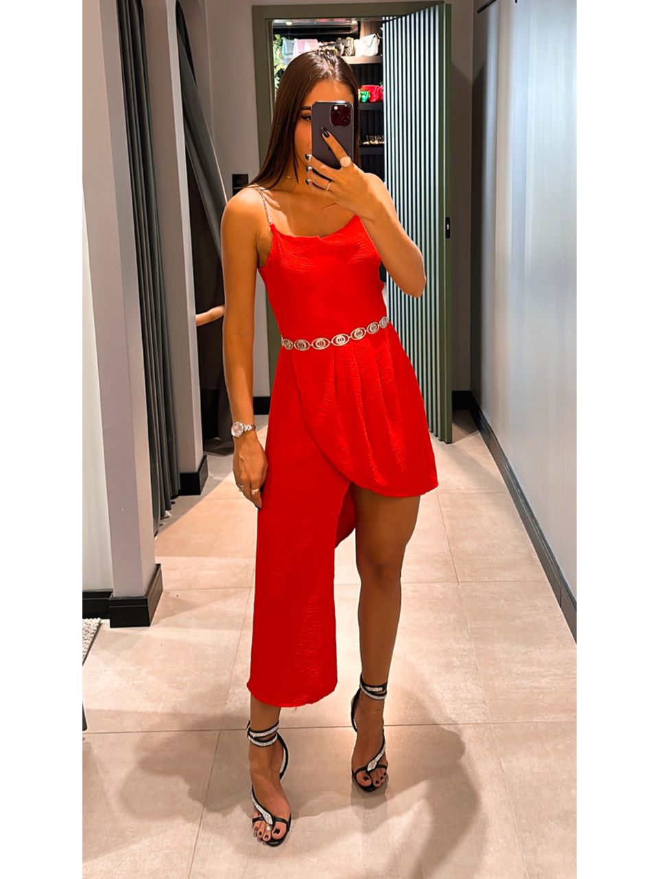 VESTIDO CRIS VERMELHO - 0004180044 - ISABELA MENEZES