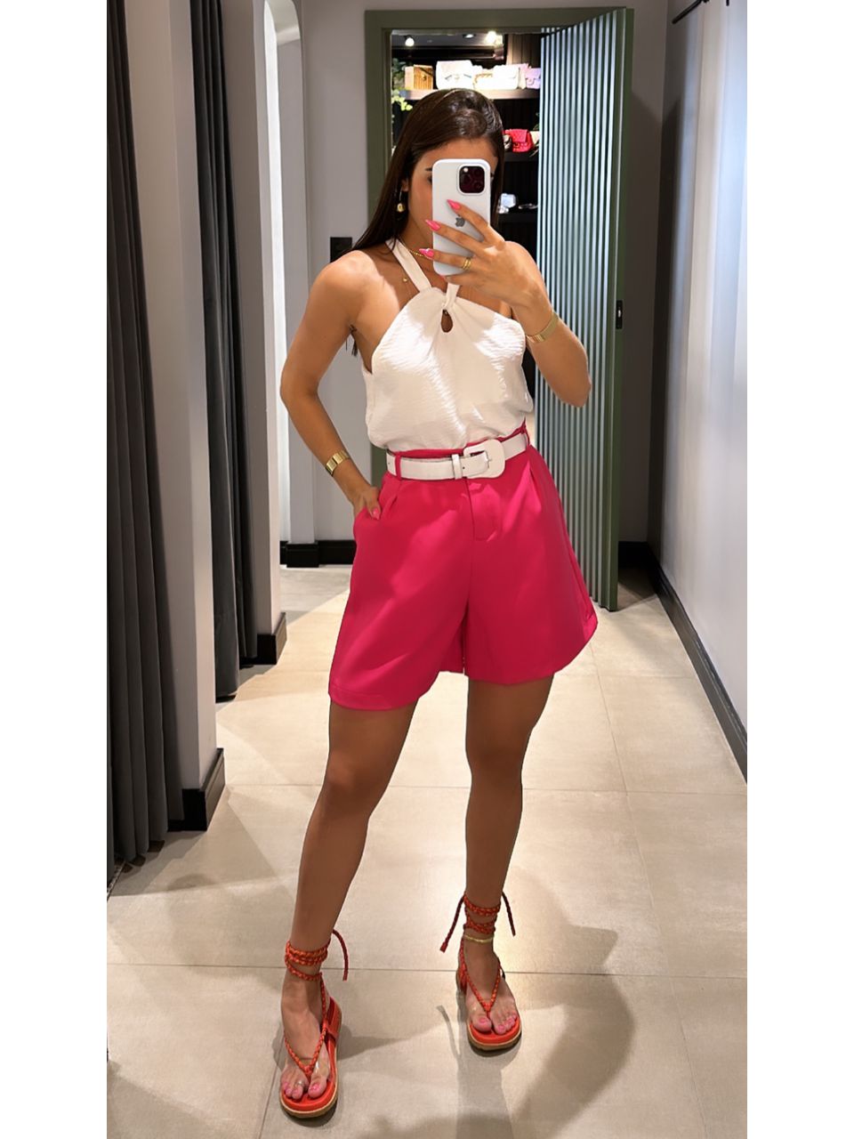 BERMUDA ALFAIATARIA PINK - 0005120006 - ISABELA MENEZES